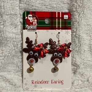 NEW Spencer’s Reindeer Jingle Bell Christmas Earrings